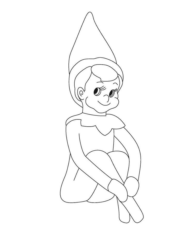 Elf On The Shelf Coloring Pages Free