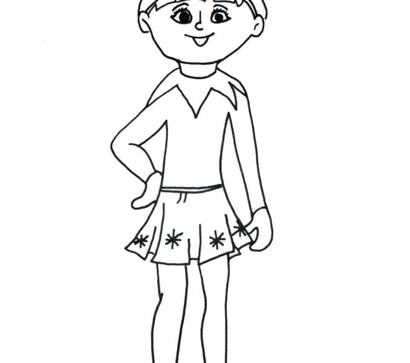 Elf On The Shelf Coloring Pages Girl