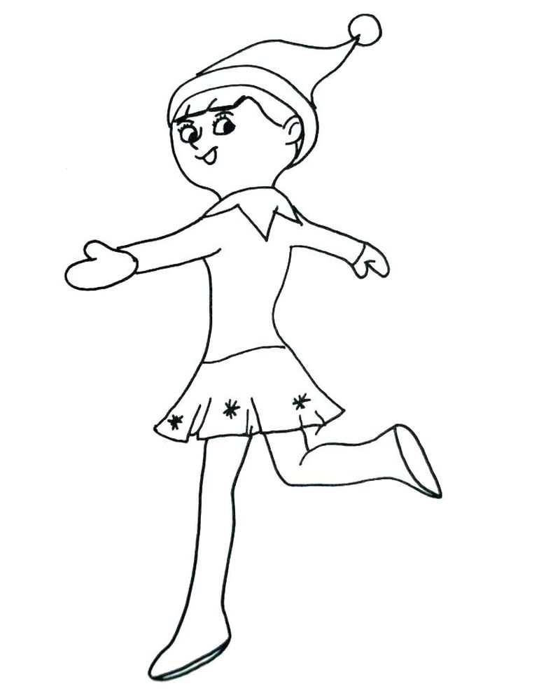 Elf On The Shelf Coloring Pages To Print 1