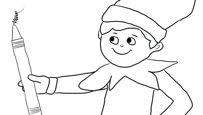 Elf On The Shelf Coloring Pages To Print For Free