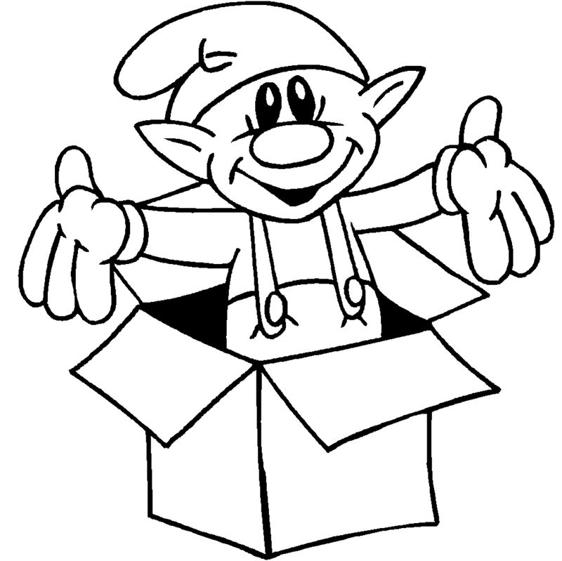 Elf On The Shelf Coloring Pages