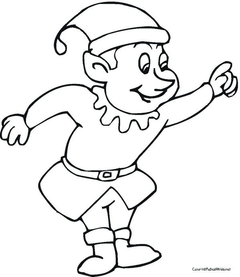 Elf Coloring Pages Printable PDF - Coloringfolder.com