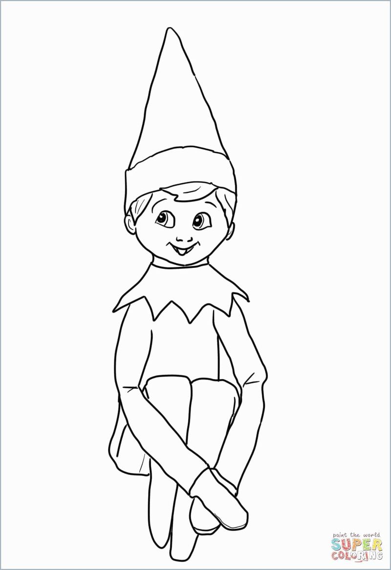Elf On The Shelf Free Printable Coloring Pages