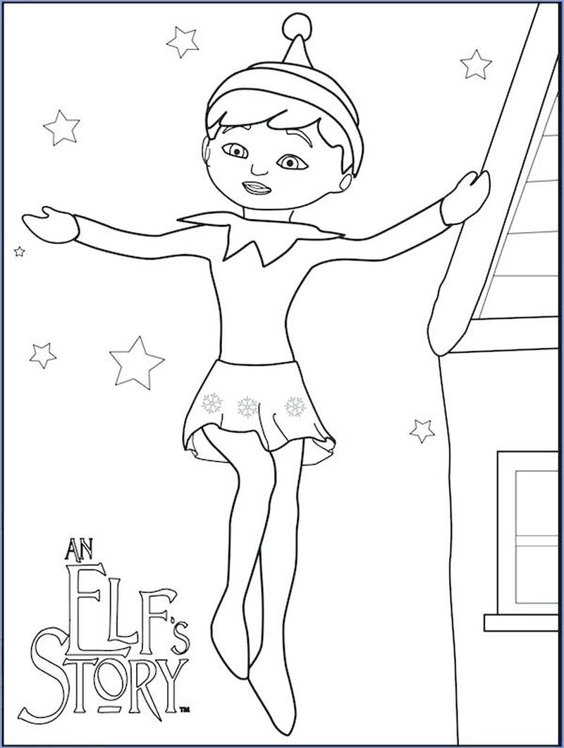 Elf On The Shelf Printable Coloring Pages