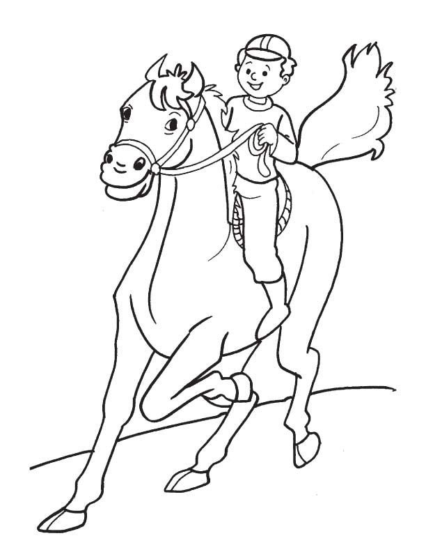 equitation coloring pages for kids