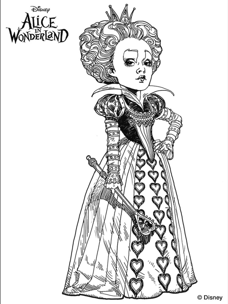 Evil Alice In Wonderland Coloring Pages