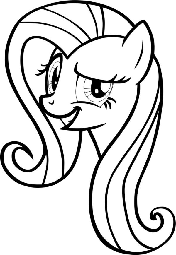 Face fluttershy coloring pages