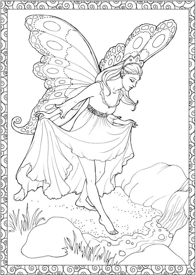 Fairy Coloring Pages For Teens And Adults 2