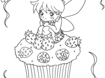 Fairy Cupcake Coloring Pages