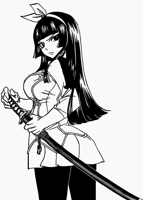 fairy tail coloring pages kagura