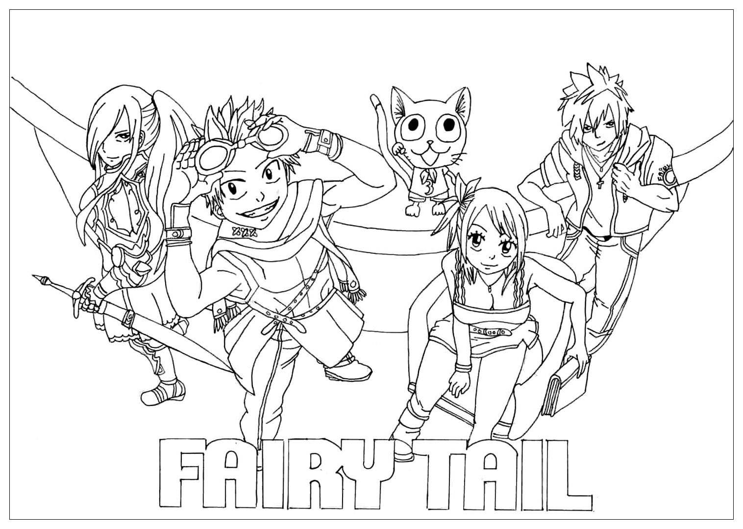 fairy tail printable coloring pages