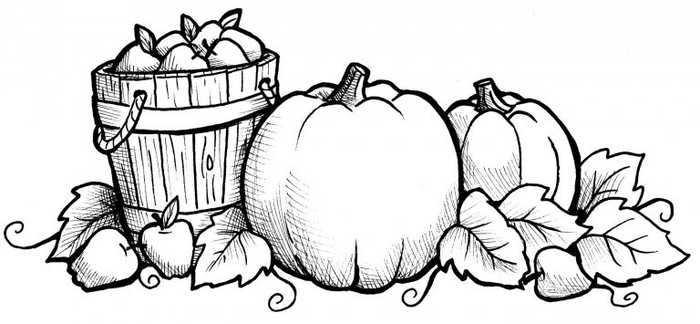 Fall Pumpkin Thanksgiving Coloring Pages