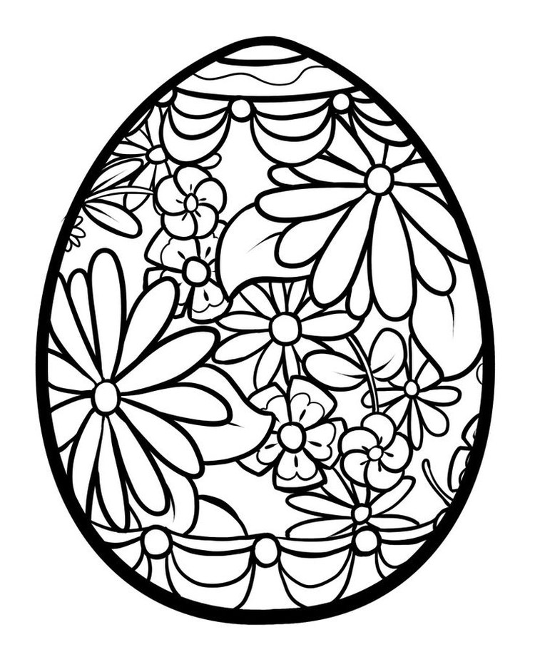 Fancy Easter Egg Coloring Pages