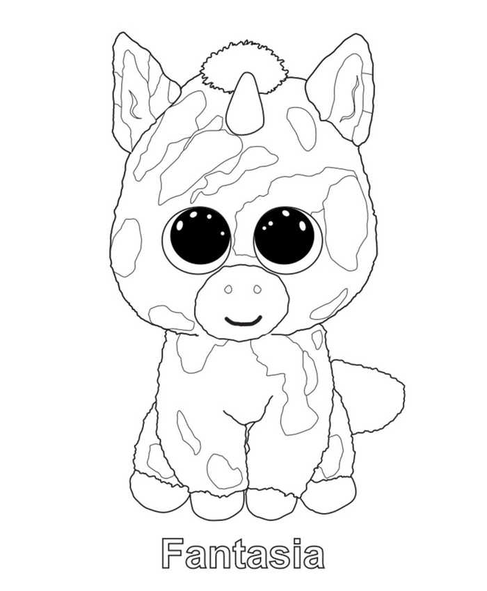 Fantasia Beanie Boo Coloring Pages