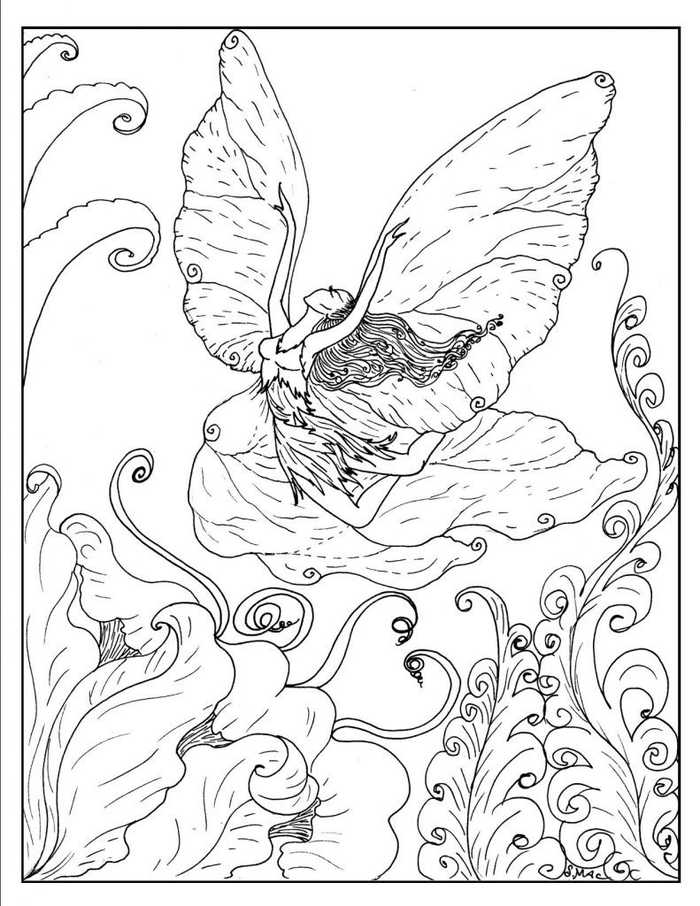 Fantasy Fairy Coloring Page