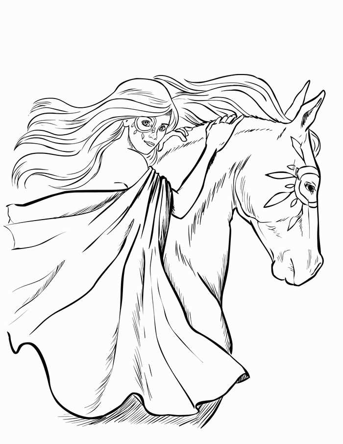 Fantasy Horse Coloring Page