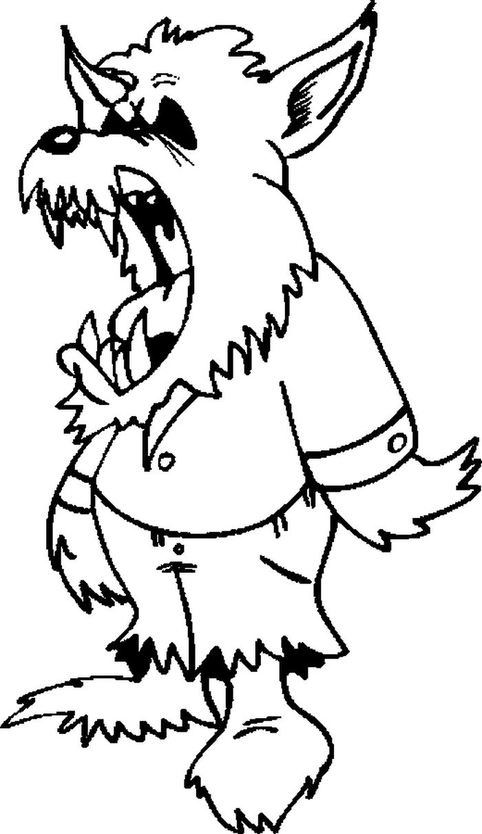 Fantasy Werewolf Coloring Pages