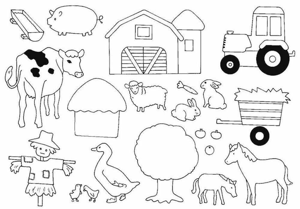 Farm Animal Coloring Pages PDF For Kids - Coloringfolder.com