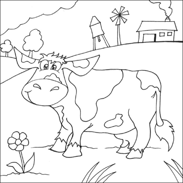 Farm Animal Coloring Pages Rino