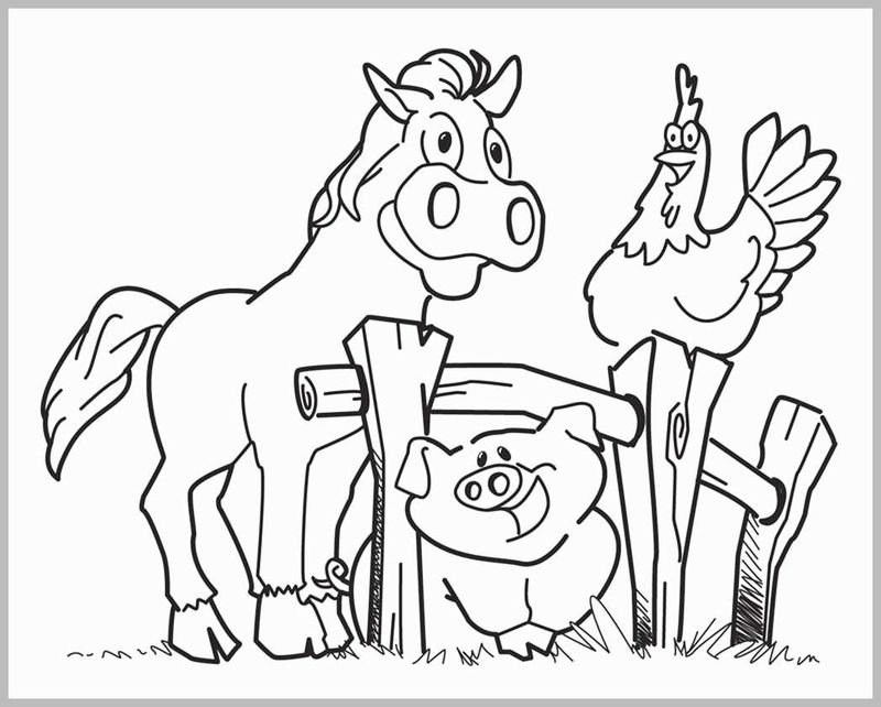 Farm Animal Coloring Pages Sheets