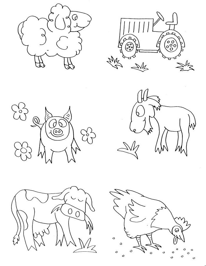 coloring pages kid farm animal