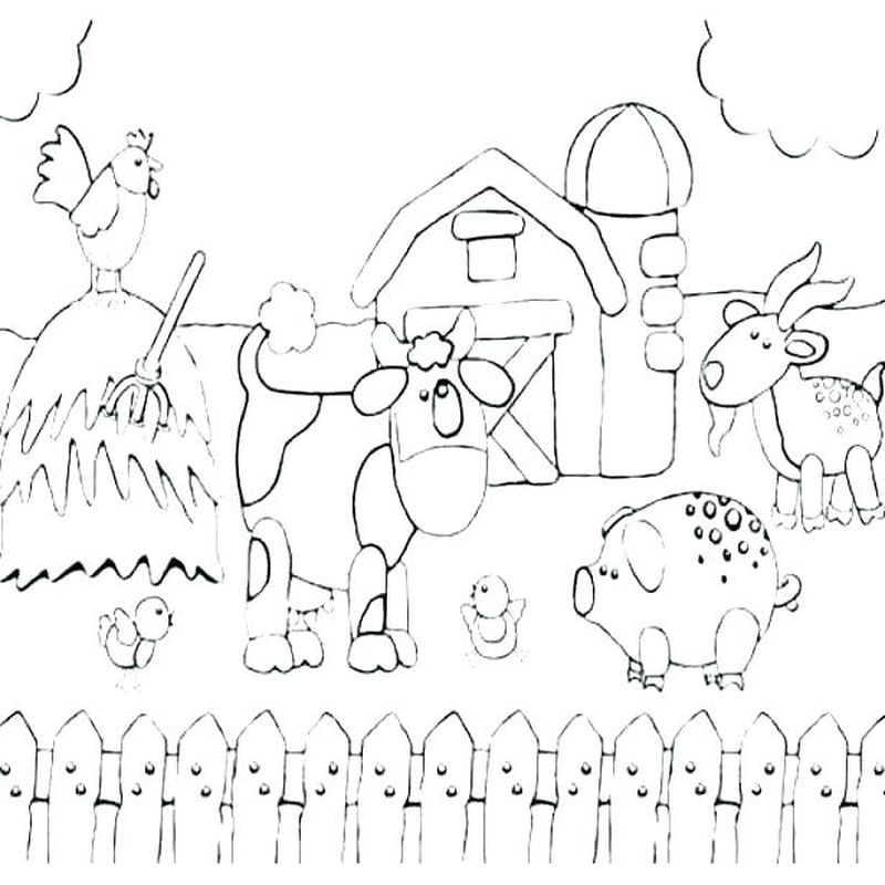 Farm Coloring Book Pages