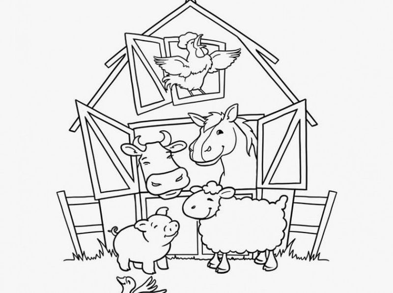 Farm Coloring Pages For Kids
