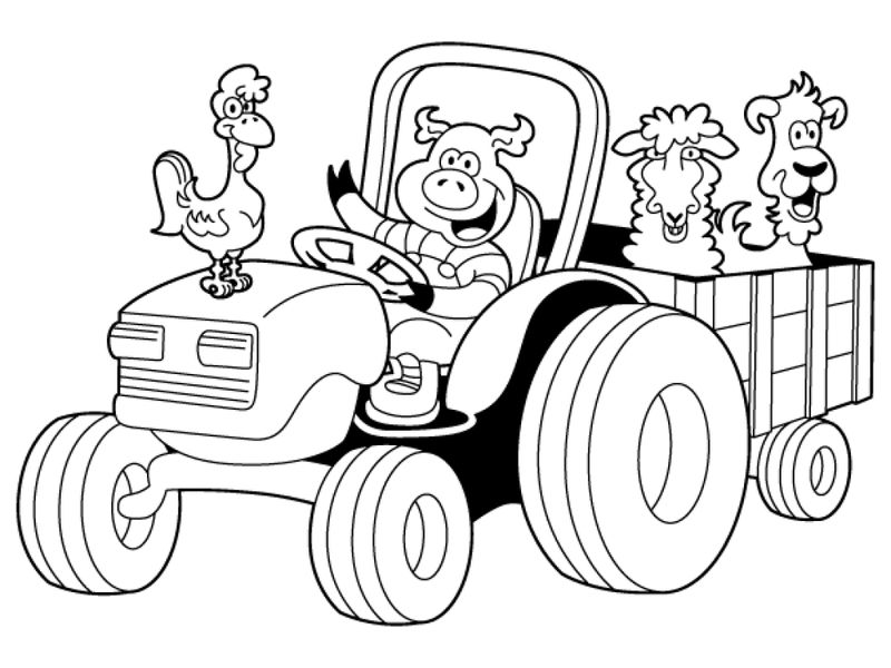 Farm Coloring Pages For Kindergarten