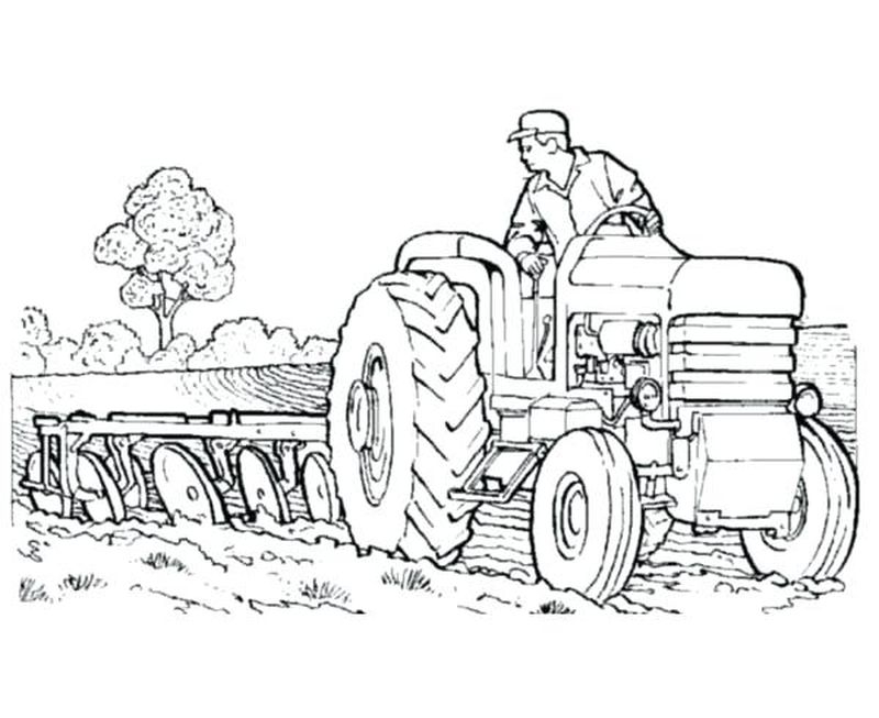 Farm Tractor Coloring Pages 1