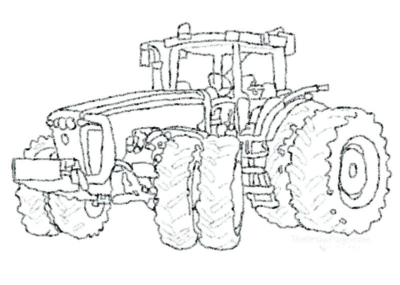 Farm Tractor Printable Coloring Pages 1