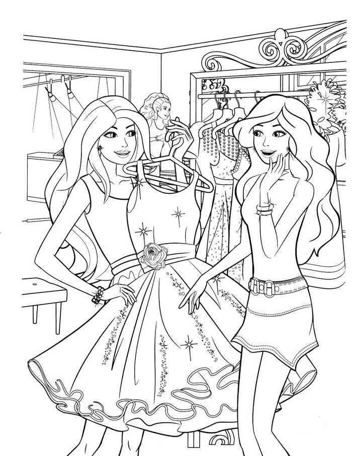 Fashion Barbie Coloring Page