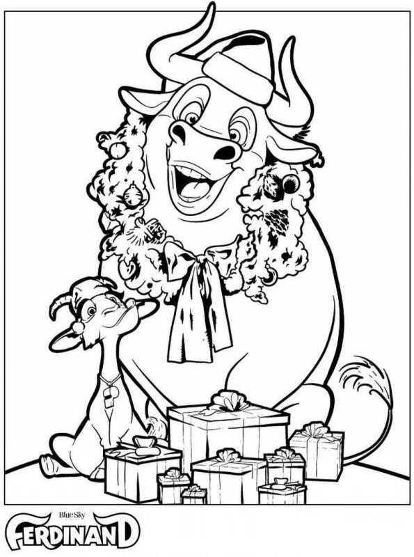 Ferdinand Christmas Coloring Page
