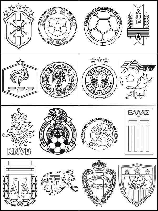 Fifa World Cup Teams Coloring Page