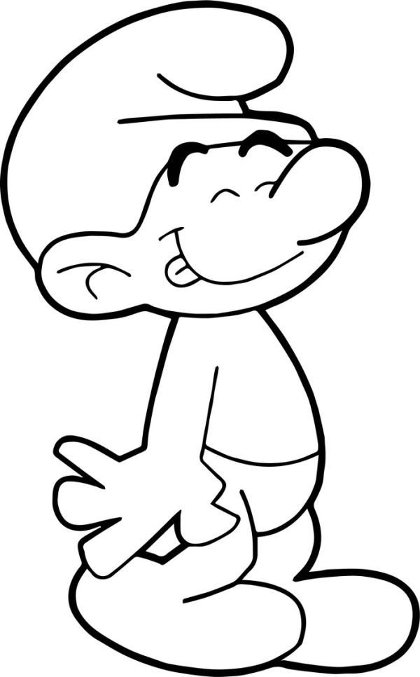 Finish smurf coloring pages