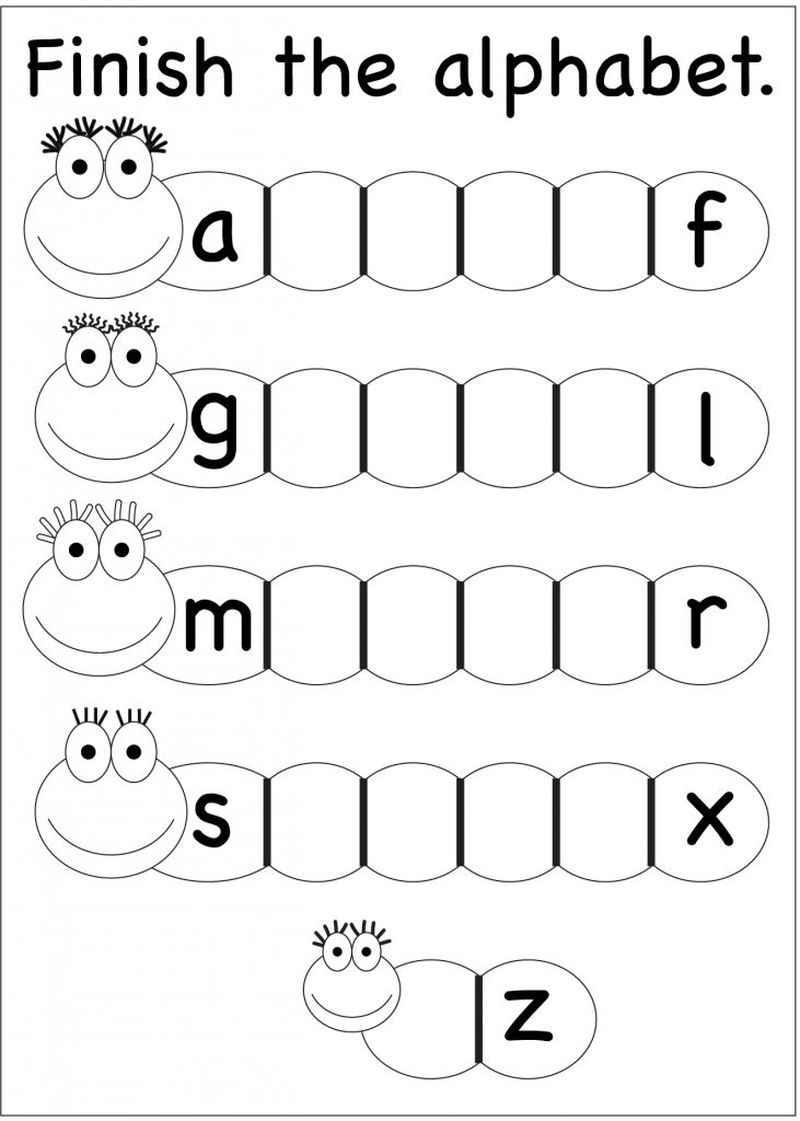 Finish the Alphabet Worksheet