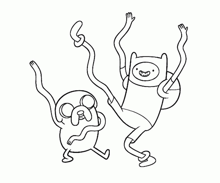 Finn And Jake Adventure Time Coloring Pages