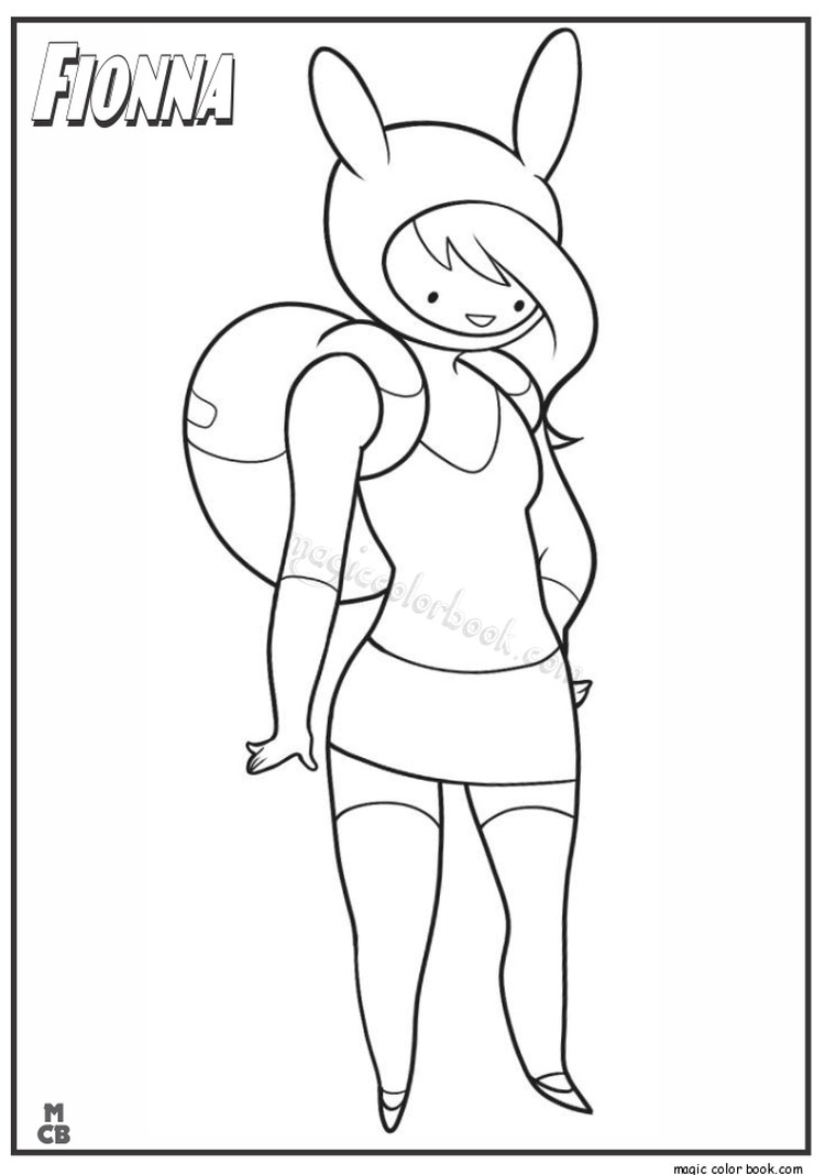 Fiona From Adventure Time Coloring Pages