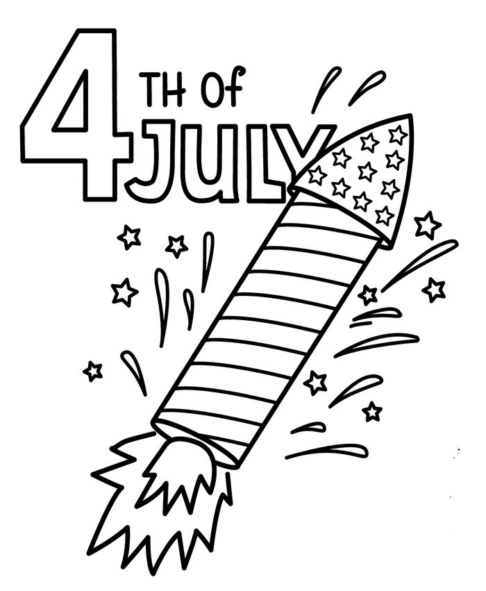 Fireworks Coloring Pages th July.