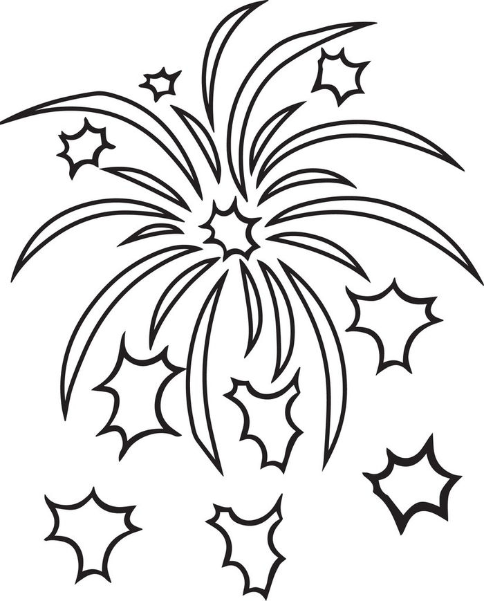 Fireworks Coloring Pages For Year Olds