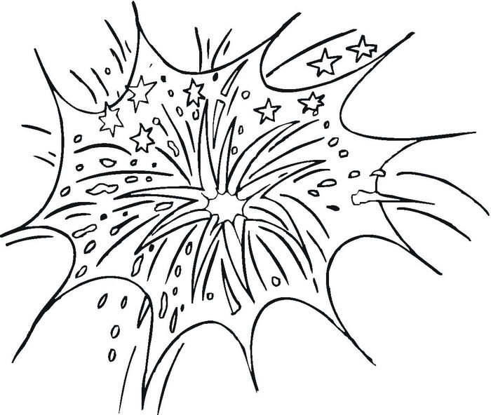 Fireworks Preschool Coloring Pages