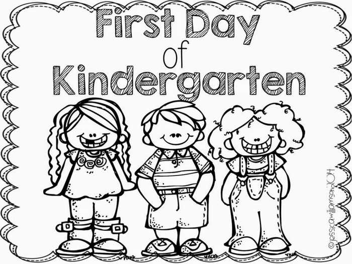 First Day Of Kindergarten Coloring Page