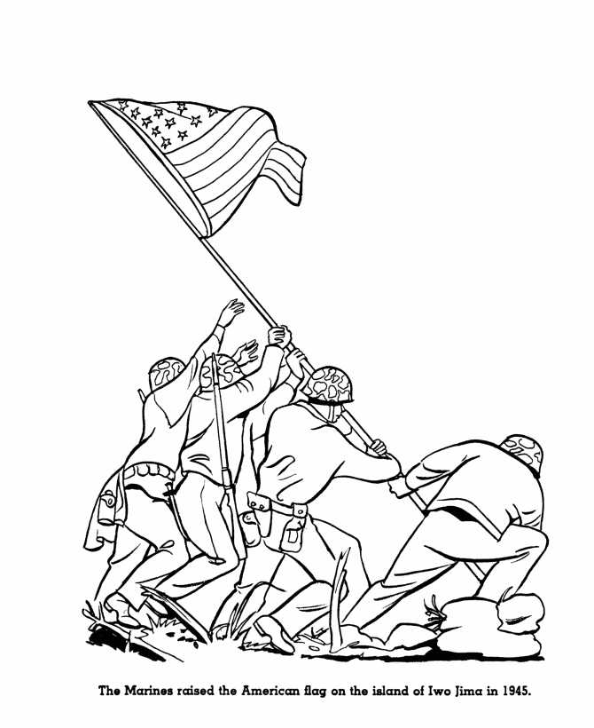 flag day coloring pages for kids