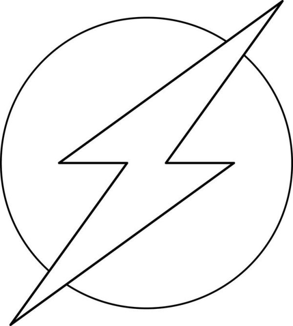 Flash Coloring Pages symbol