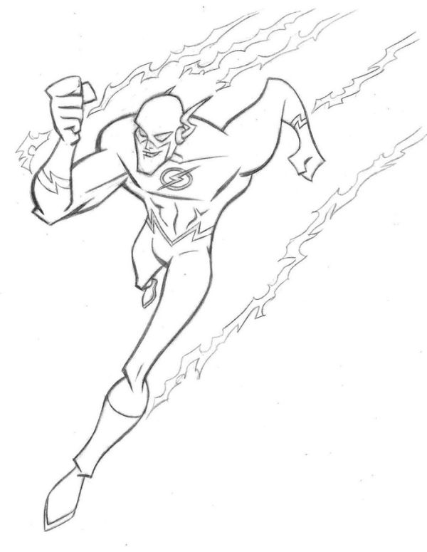 Flash coloring pages for kids