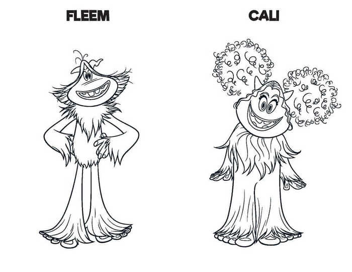 Fleem And Cali Smallfoot Movie Coloring Images