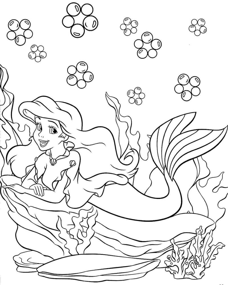 Flounder Ariel Coloring Pages