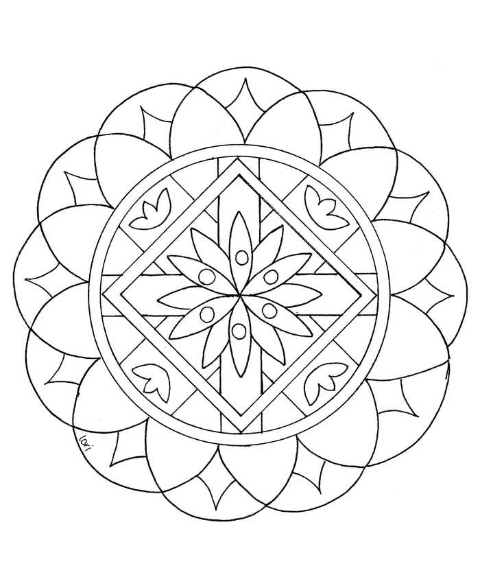 Flower Coloring Mandala For Kids