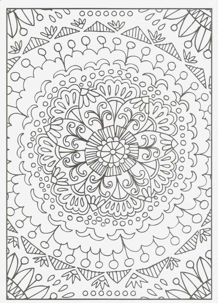 Flower Drawing For Adult Coloring
