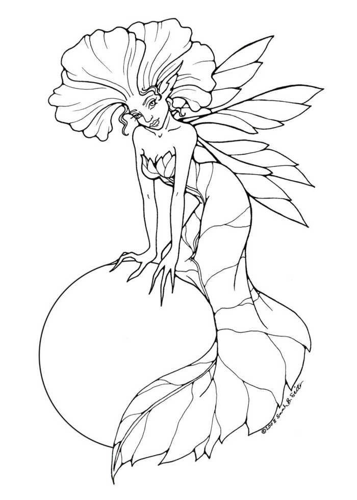Flower Fairy Coloring Page