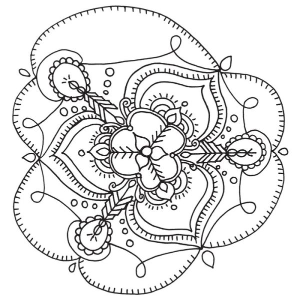 Flower lotus adult coloring pages